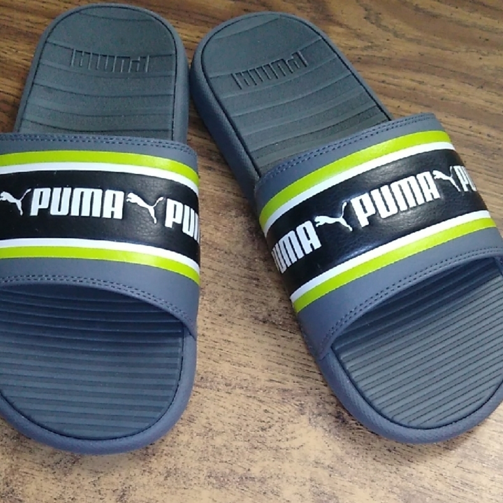 PUMA Black Slide Sandals